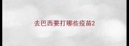 去巴西要打哪些疫苗