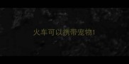 火车可以携带宠物