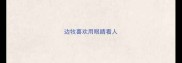 边牧喜欢用眼睛看人