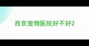 西京宠物医院好不好