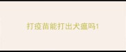 打疫苗能打出犬瘟吗