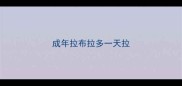 成年拉布拉多一天拉