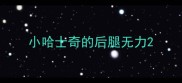 小哈士奇的后腿无力