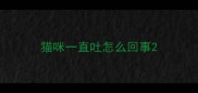 猫咪一直吐怎么回事