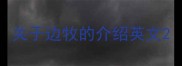 关于边牧的介绍英文