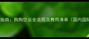 最新指南狗狗空运全流程及费用清单国内国际
