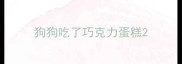 狗狗吃了巧克力蛋糕