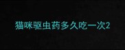 猫咪驱虫药多久吃一次