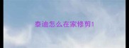 泰迪怎么在家修剪