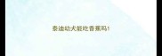 泰迪幼犬能吃香蕉吗