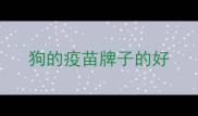 狗的疫苗牌子的好