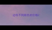 边牧不同颜色的价格