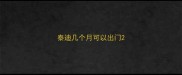 泰迪几个月可以出门