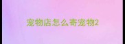 宠物店怎么寄宠物