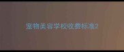 宠物美容学校收费标准