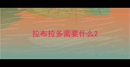 拉布拉多需要什么