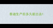 泰迪生产后多久能出去