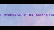 拉布拉多一岁科学喂养指南每日食量狗粮选择与营养配比全