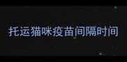 托运猫咪疫苗间隔时间