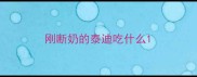 刚断奶的泰迪吃什么