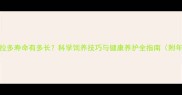 纯种拉布拉多寿命有多长科学饲养技巧与健康养护全指南附年龄阶段