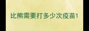 比熊需要打多少次疫苗