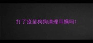 打了疫苗狗狗清理耳螨吗