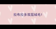 拉布拉多双层绒毛