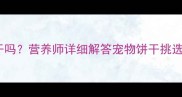 拉布拉多能吃饼干吗营养师详细解答宠物饼干挑选与科学喂养指南