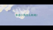 泰迪小狗怎么断尾