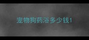 宠物狗药浴多少钱