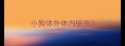 小狗体外体内驱虫