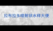 拉布拉多喷射状水样大便