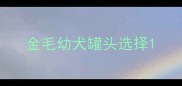 金毛幼犬罐头选择
