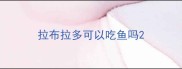 拉布拉多可以吃鱼吗