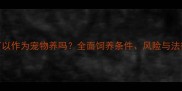 鳄鱼可以作为宠物养吗全面饲养条件风险与法律限制
