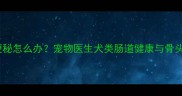哈士奇吃骨头后便秘怎么办宠物医生犬类肠道健康与骨头摄入的黄金配比