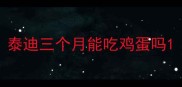 泰迪三个月能吃鸡蛋吗