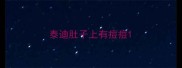 泰迪肚子上有痘痘