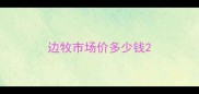 边牧市场价多少钱