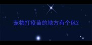 宠物打疫苗的地方有个包