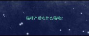 猫咪产后吃什么猫粮