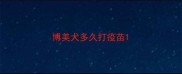 博美犬多久打疫苗