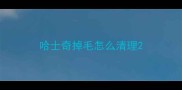 哈士奇掉毛怎么清理