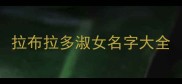 拉布拉多淑女名字大全