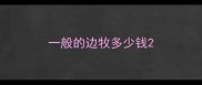 一般的边牧多少钱