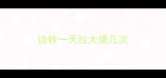 边牧一天拉大便几次