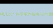 两个月大哈士奇每天喂几次科学喂养指南与护理要点全附喂养表