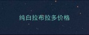 纯白拉布拉多价格