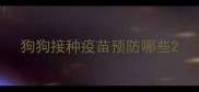 狗狗接种疫苗预防哪些